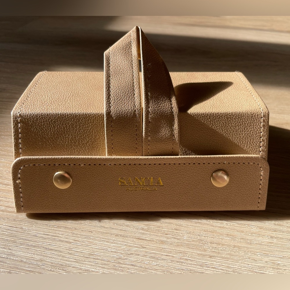 Sancia Australia Tan Leather Sunglass Organizer